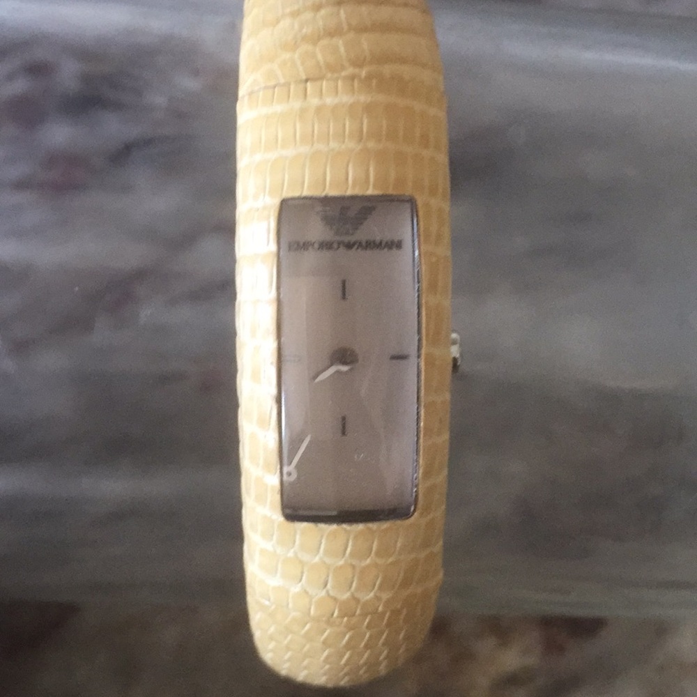 Emporio Armani reptile print watch